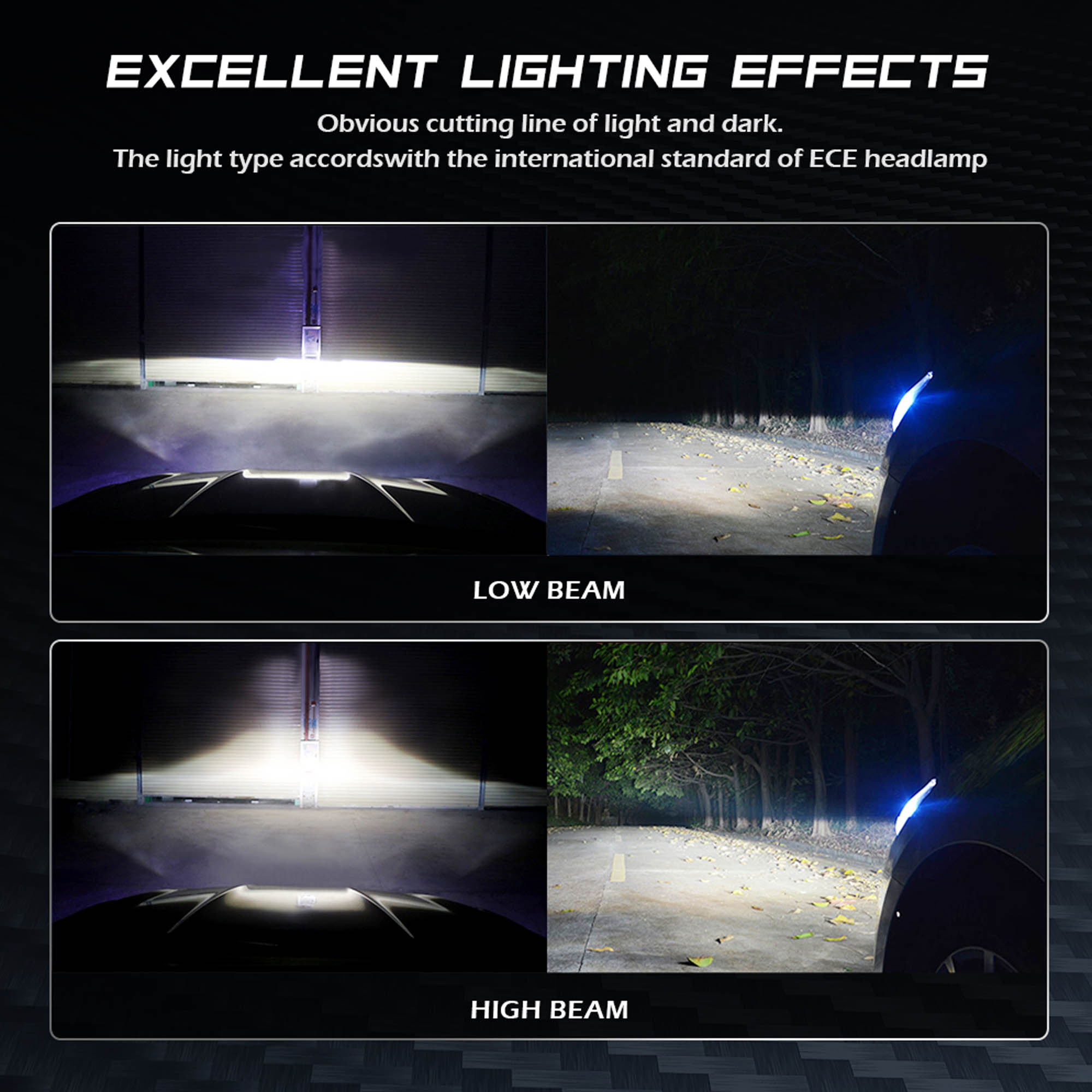 2x Novsight Λαμπτήρες LED Φώτα Πορείας Αυτοκινήτου 12/24V H11 90W (2x45W) 12000LM 6500K IP68 A500 N26